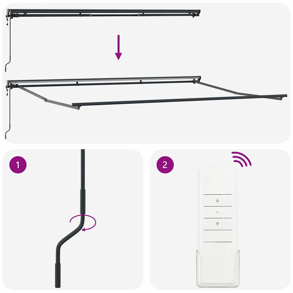 Markisenrahmen Anthrazit 4,5 × 3 m