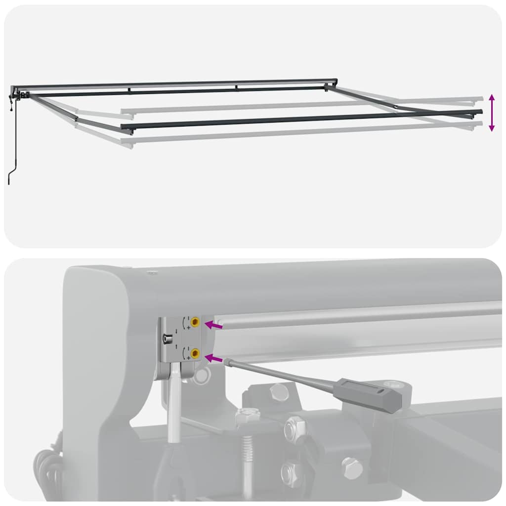Markisenrahmen Anthrazit 4,5 × 3 m