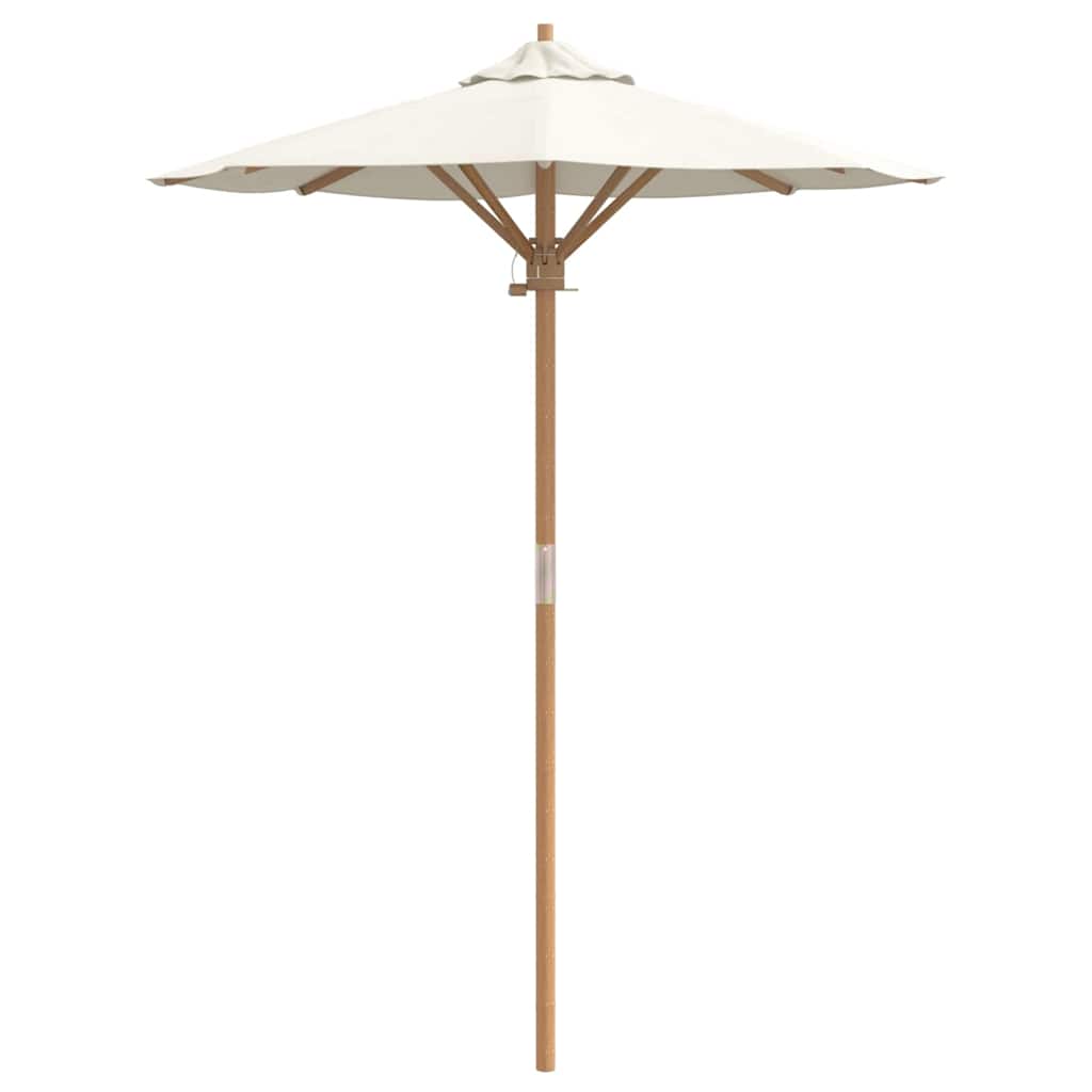 Gartenparasol Cremeweiß 150 x 150 x 210 cm Bambus