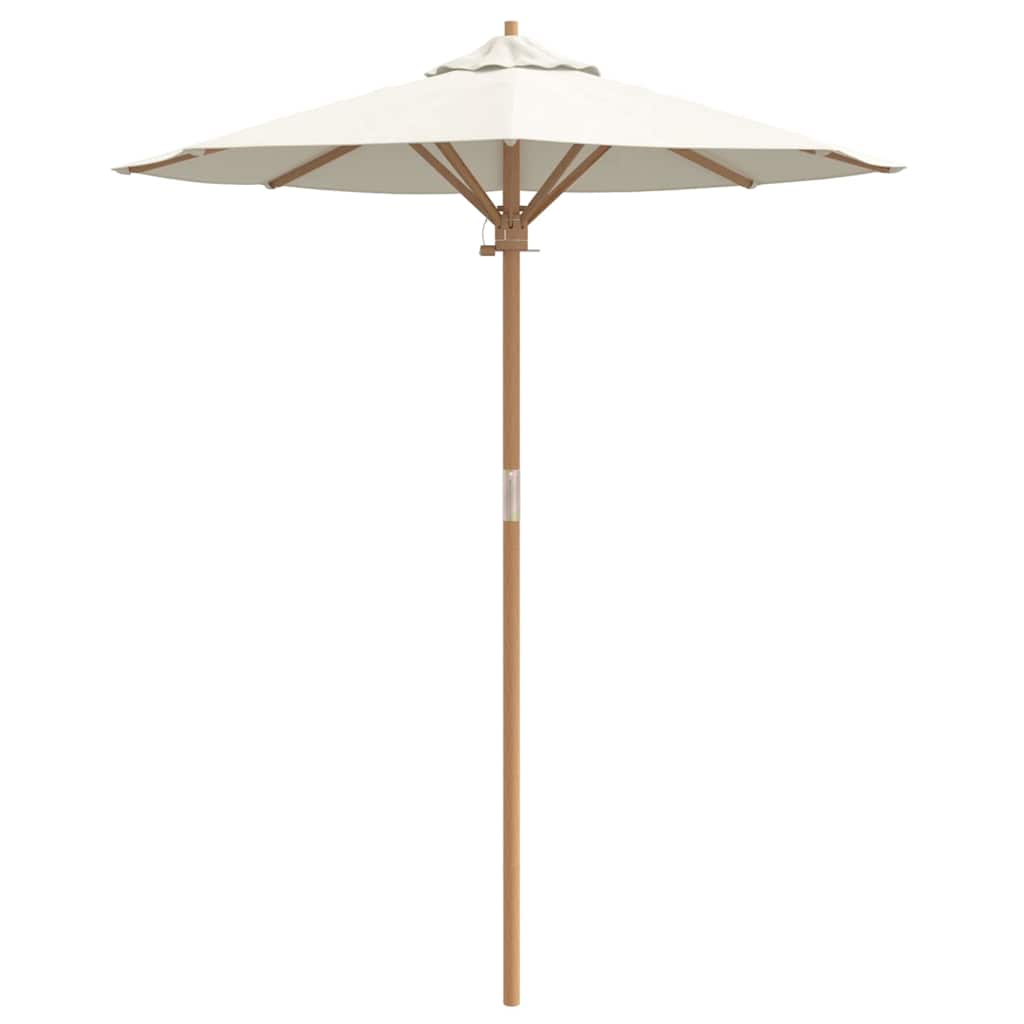 Gartenparasol Cremeweiß 180 x 180 x 230 cm Bambus