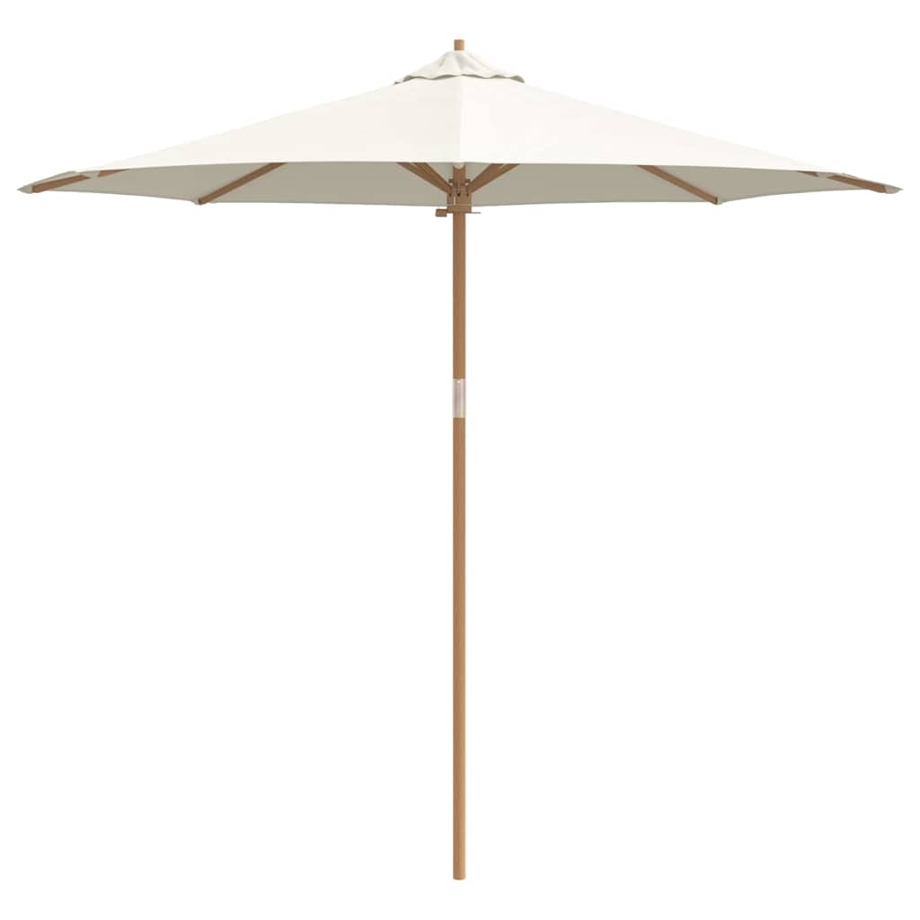 Gartenparasol Cremeweiß 270 x 270 x 260 cm Bambus
