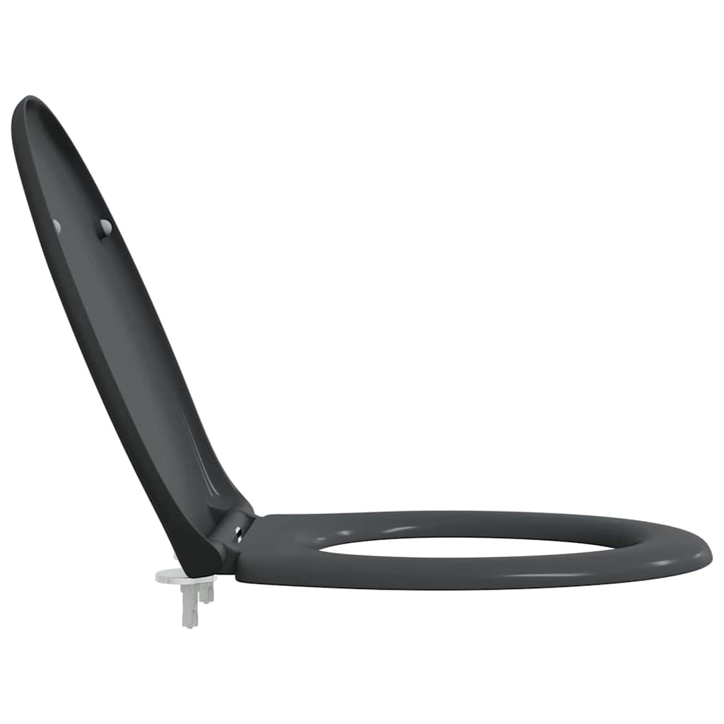 Schnellverschluss-WC-Sitz Anthrazit 44,8 x 37,3 x 4,2 cm