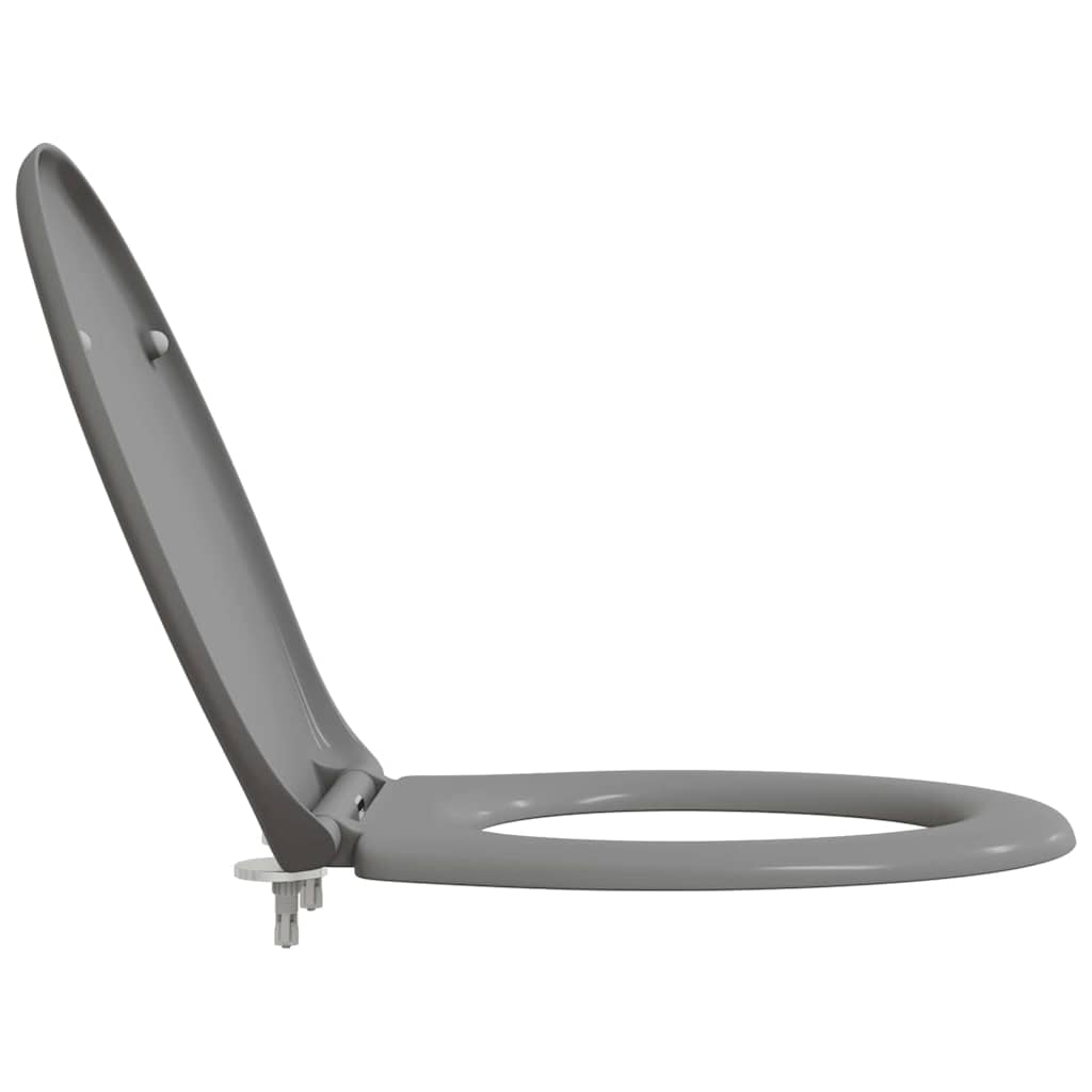 Schnellverschluss-WC-Sitz Grau 44,8 x 37,3 x 4,2 cm Duroplast