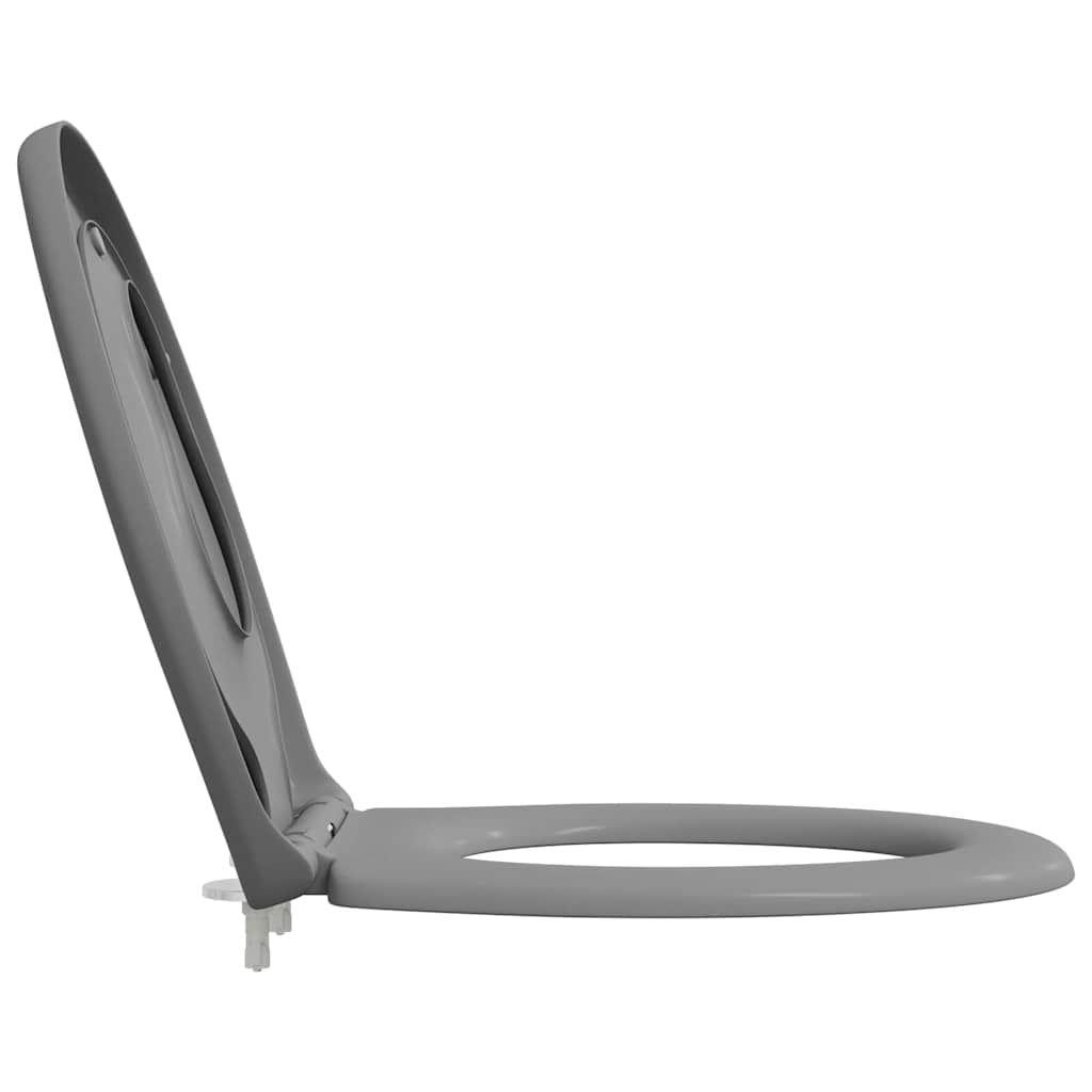 Schnellverschluss-WC-Sitz Grau 44.5 x 37.3 x 4.3 cm Duroplast