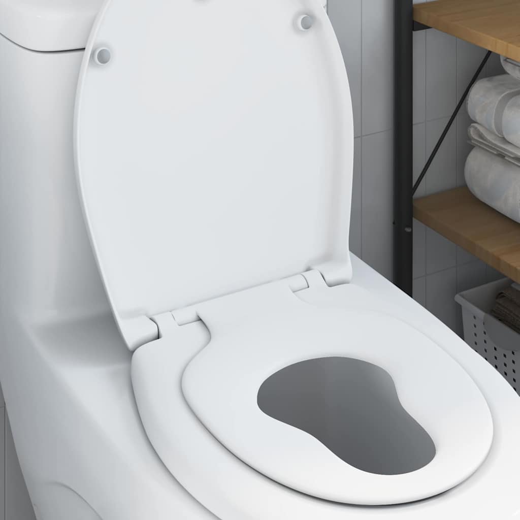Schnellverschluss-WC-Sitz Weiß 44.5 x 37.3 x 4.3 cm Duroplast