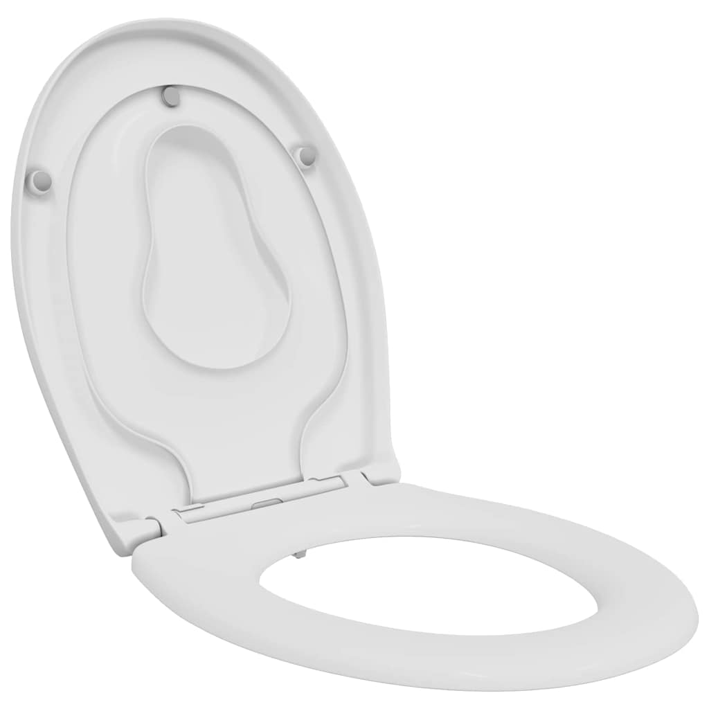 Schnellverschluss-WC-Sitz Weiß 44.5 x 37.3 x 4.3 cm Duroplast