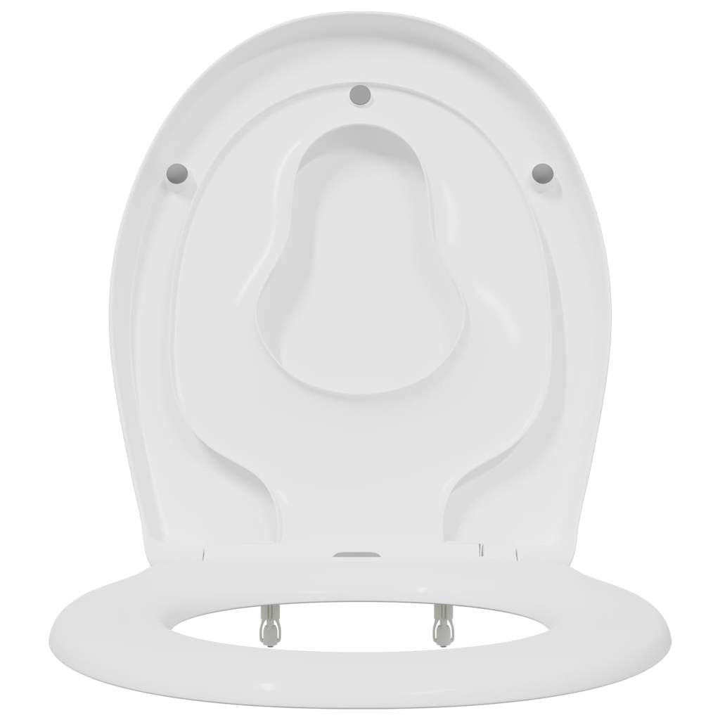 Schnellverschluss-WC-Sitz Weiß 44.5 x 37.3 x 4.3 cm Duroplast