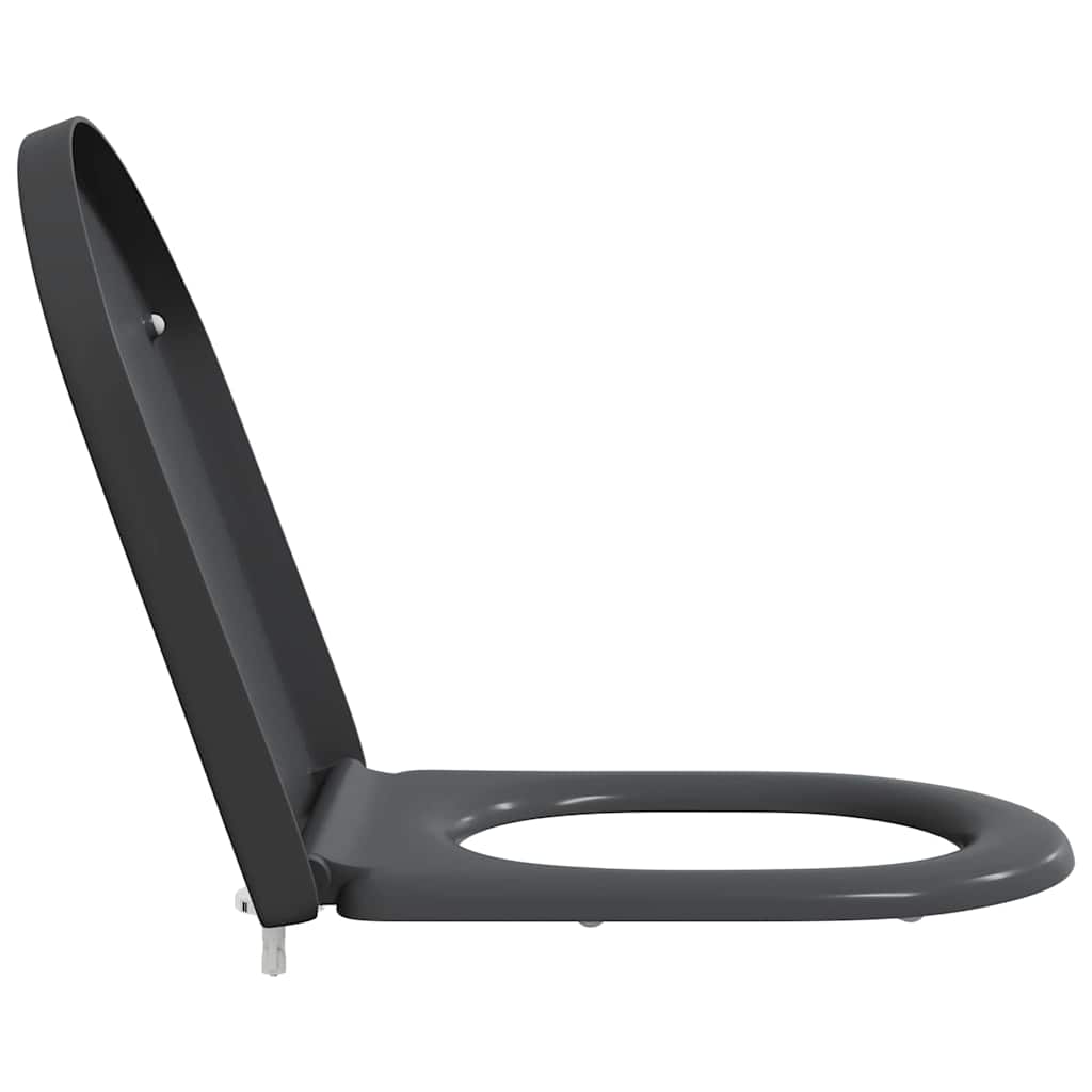 Schnellverschluss-WC-Sitz Anthrazit 46,2 x 36 x 4,3 cm