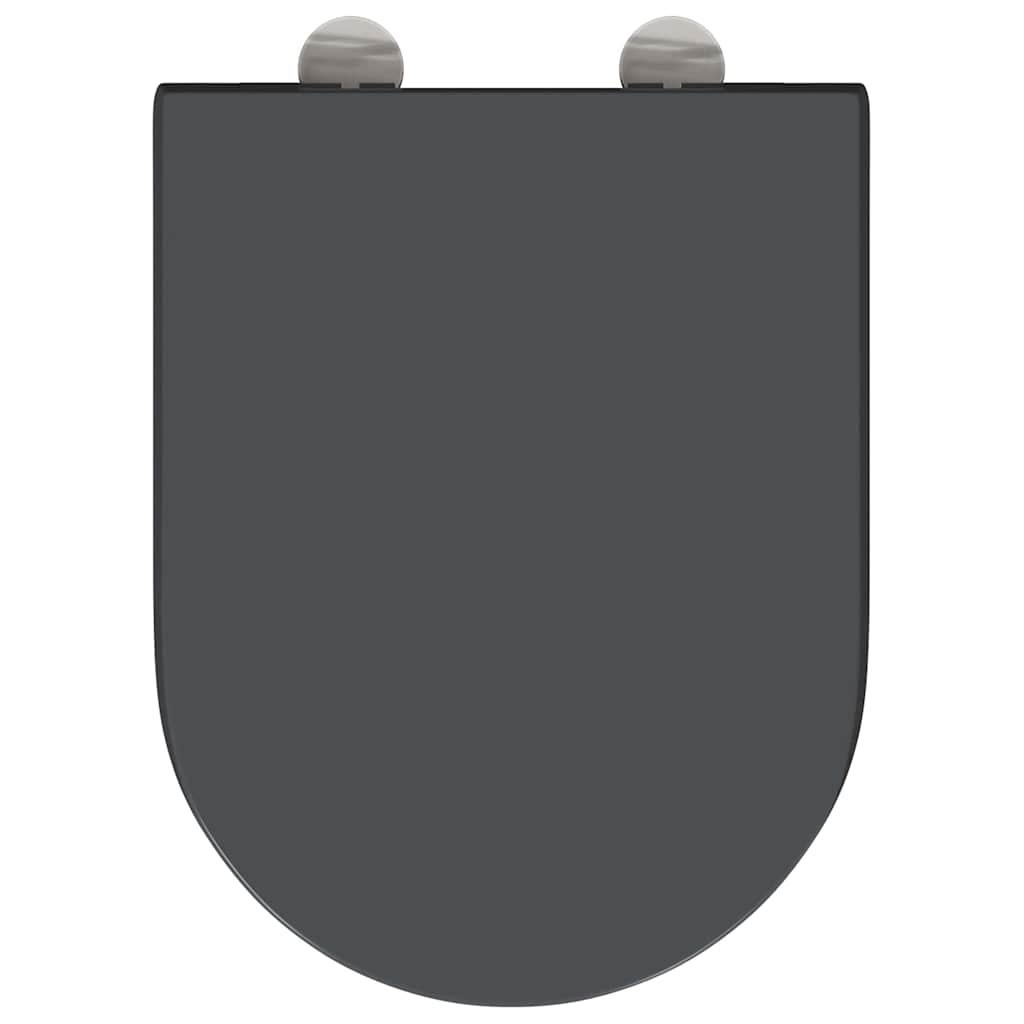 Schnellverschluss-WC-Sitz Anthrazit 46,2 x 36 x 4,3 cm