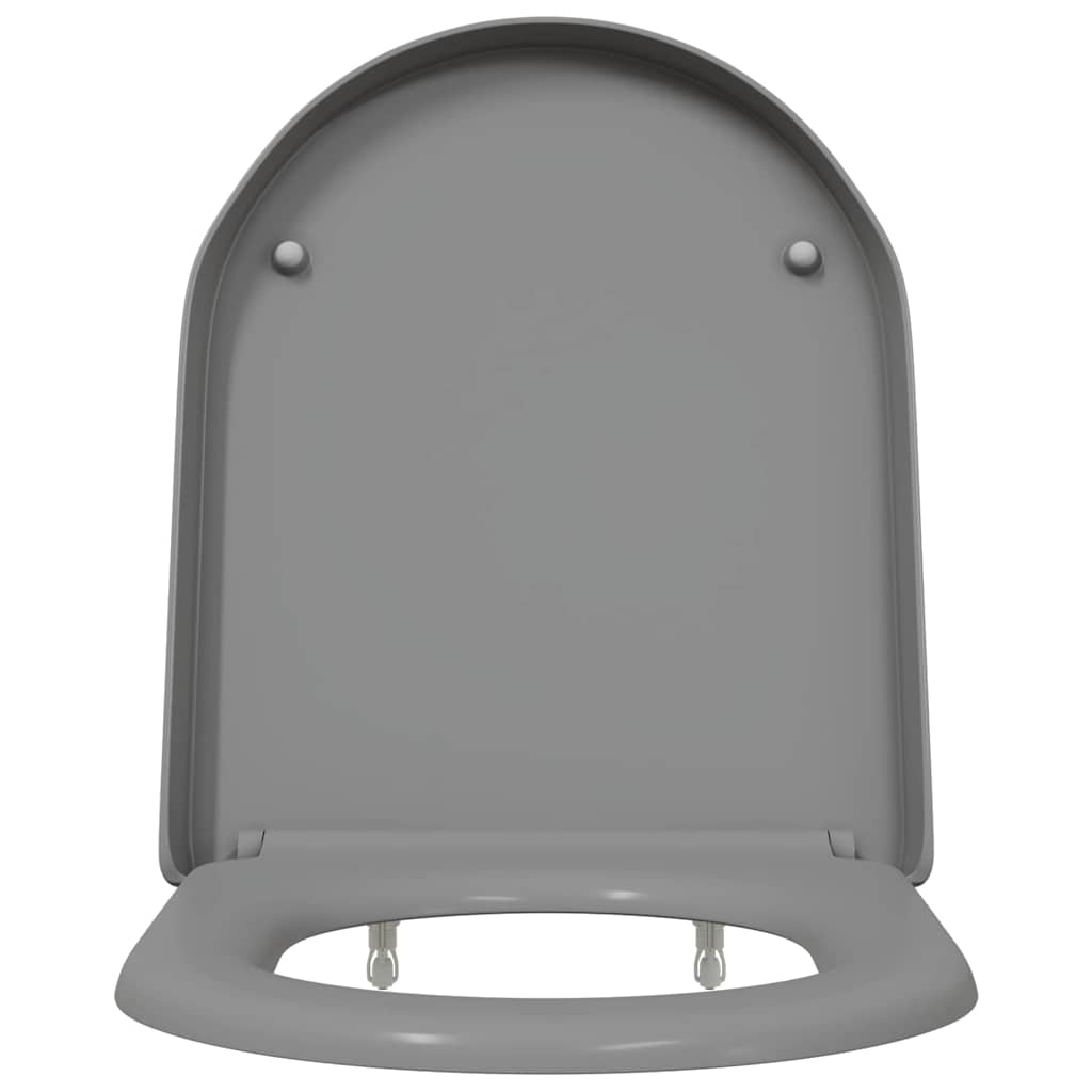 Schnellverschluss-WC-Sitz Grau 46,2 x 36 x 4,3 cm Duroplast