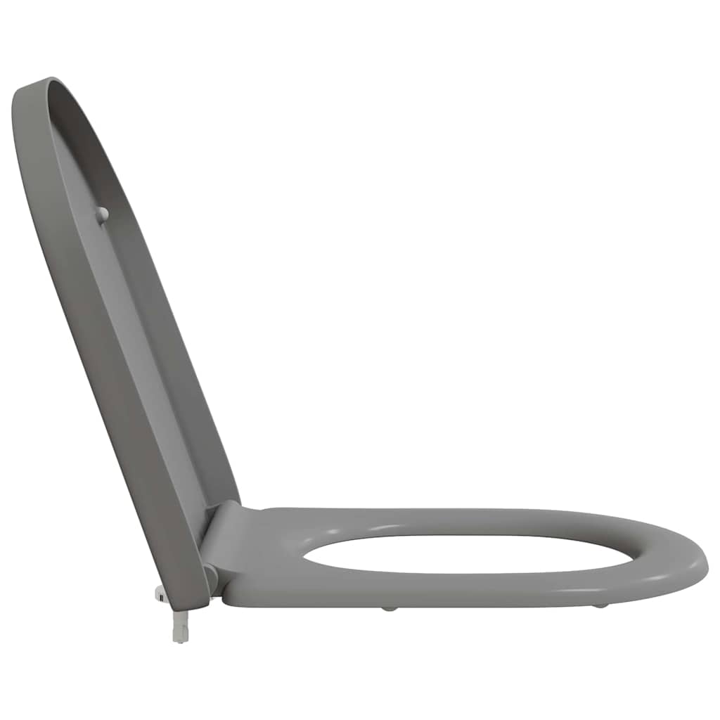 Schnellverschluss-WC-Sitz Grau 46,2 x 36 x 4,3 cm Duroplast