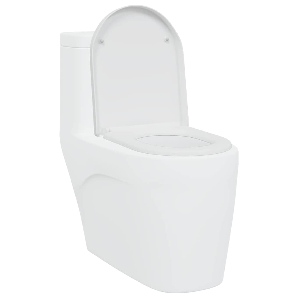 Schnellverschluss-WC-Sitz Weiß 46,2 x 36 x 4,3 cm Duroplast