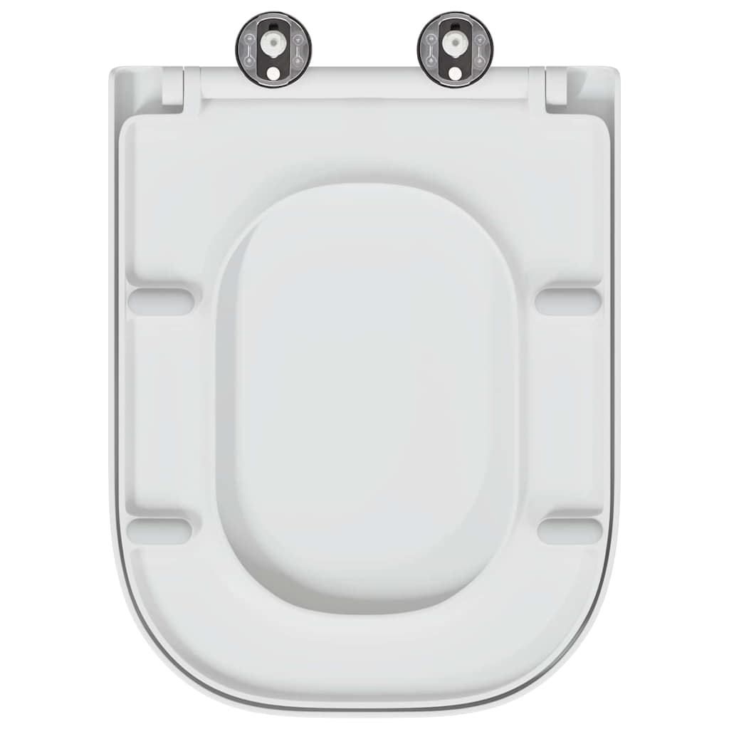 Schnellverschluss-WC-Sitz Weiß 44,5 x 35 x 3,6 cm Duroplast