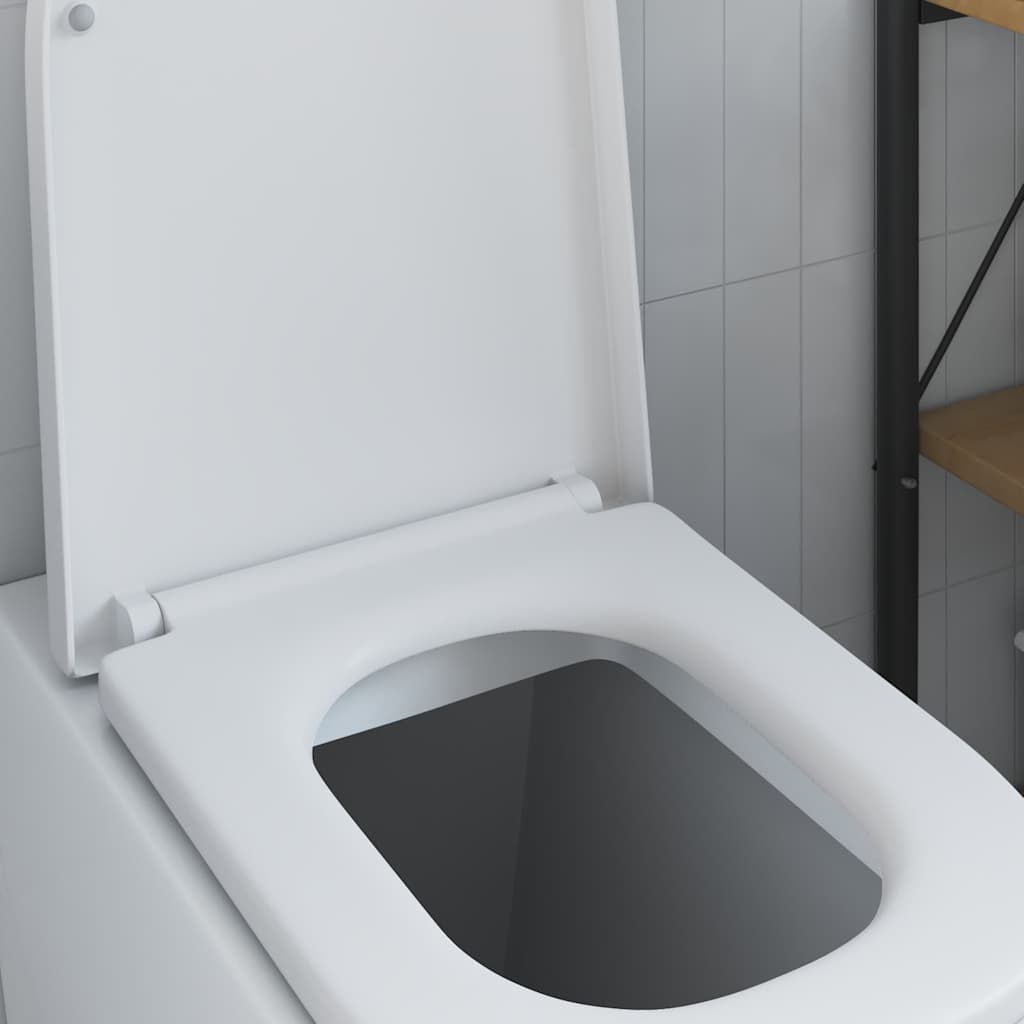 Schnellverschluss-WC-Sitz Weiß 44,5 x 35 x 3,6 cm Duroplast