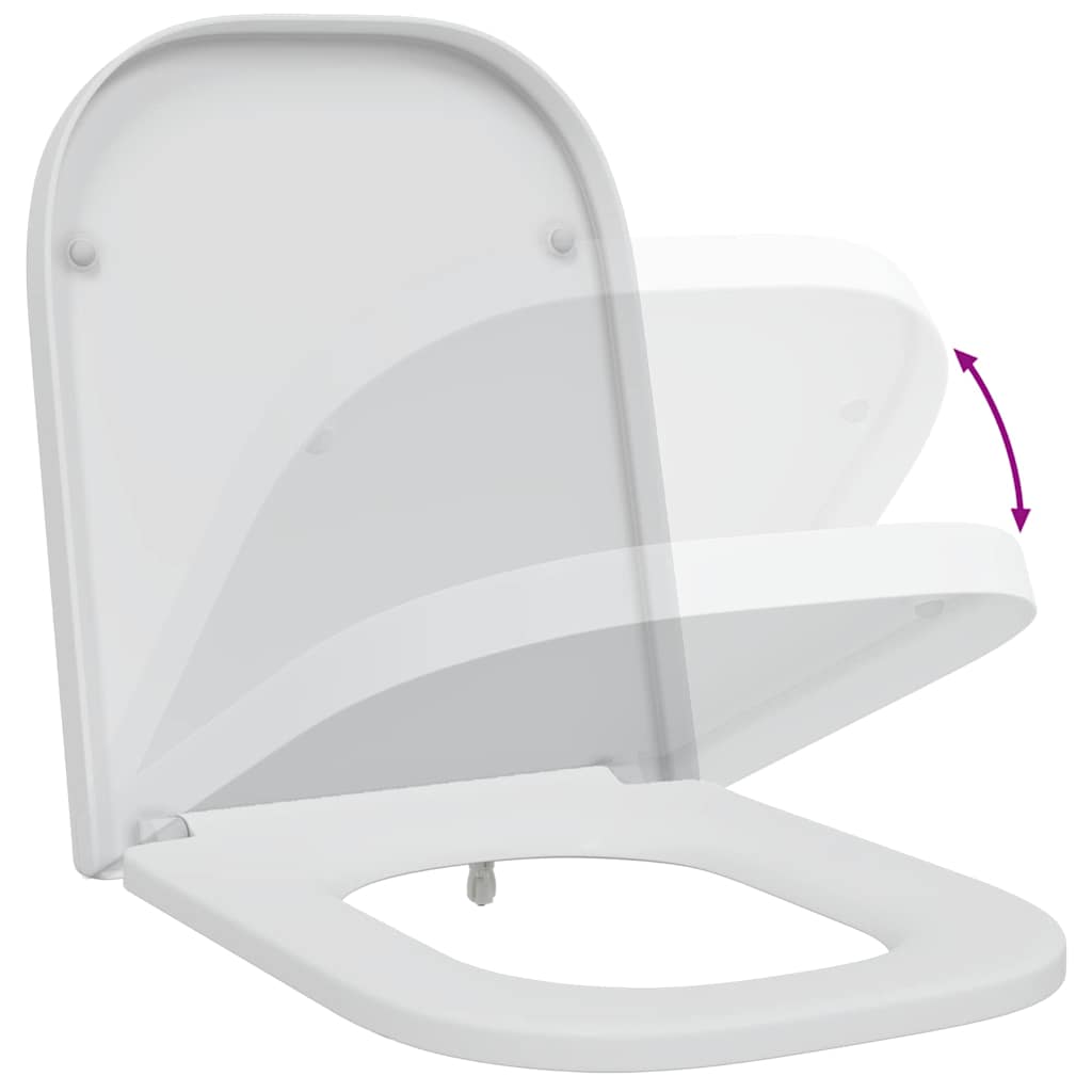 Schnellverschluss-WC-Sitz Weiß 44,5 x 35 x 3,6 cm Duroplast