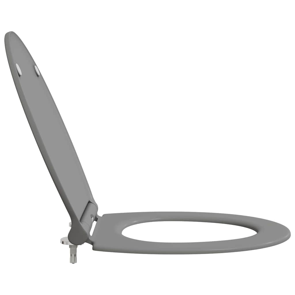 Schnellverschluss-WC-Sitz Grau 45.5 x 37.5 x 3.8 cm Duroplast