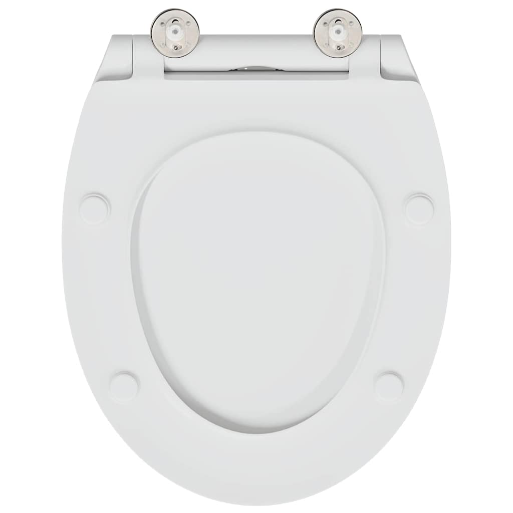 Schnellverschluss-WC-Sitz Weiß 45.5 x 37.5 x 3.8 cm Duroplast