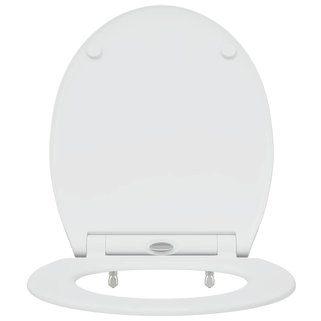 Schnellverschluss-WC-Sitz Weiß 45.5 x 37.5 x 3.8 cm Duroplast