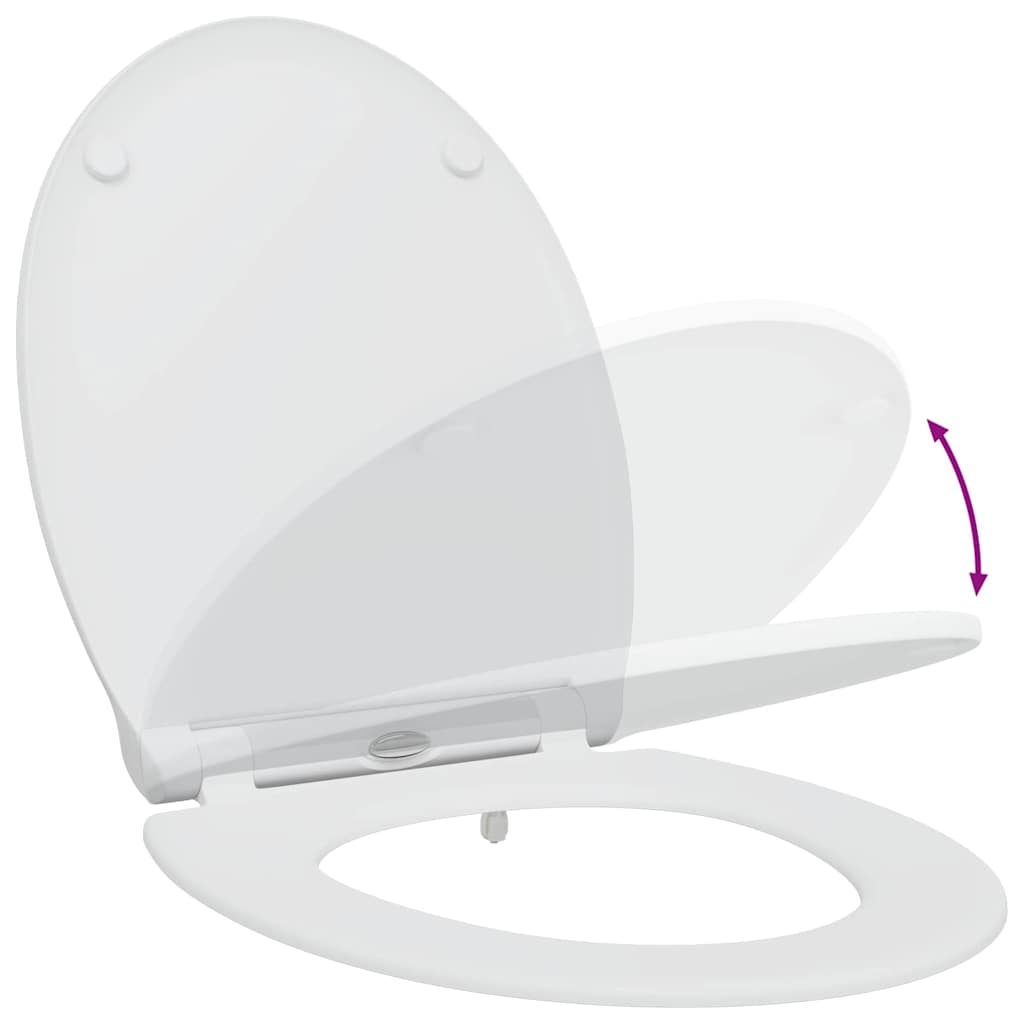 Schnellverschluss-WC-Sitz Weiß 45.5 x 37.5 x 3.8 cm Duroplast