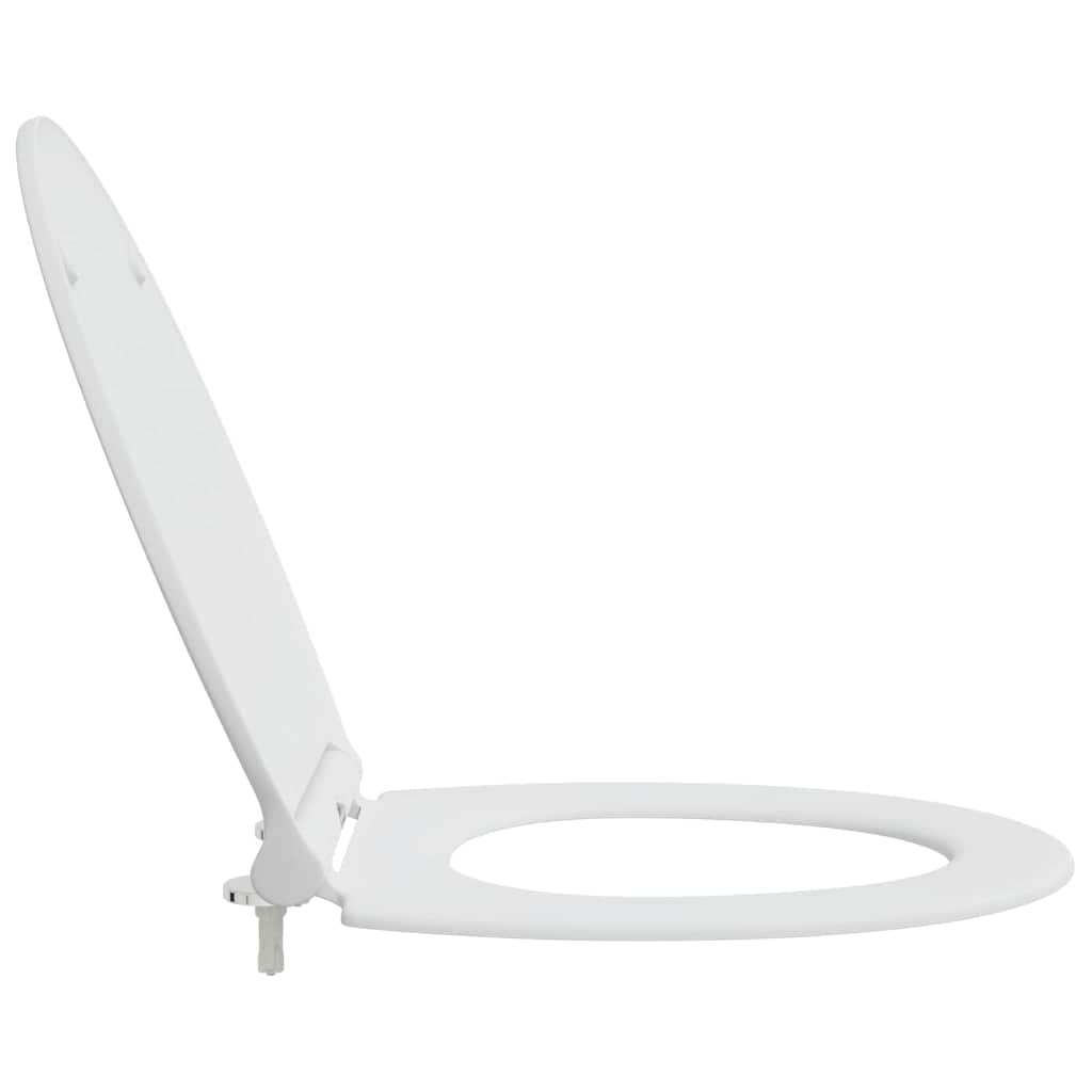 Schnellverschluss-WC-Sitz Weiß 45.5 x 37.5 x 3.8 cm Duroplast
