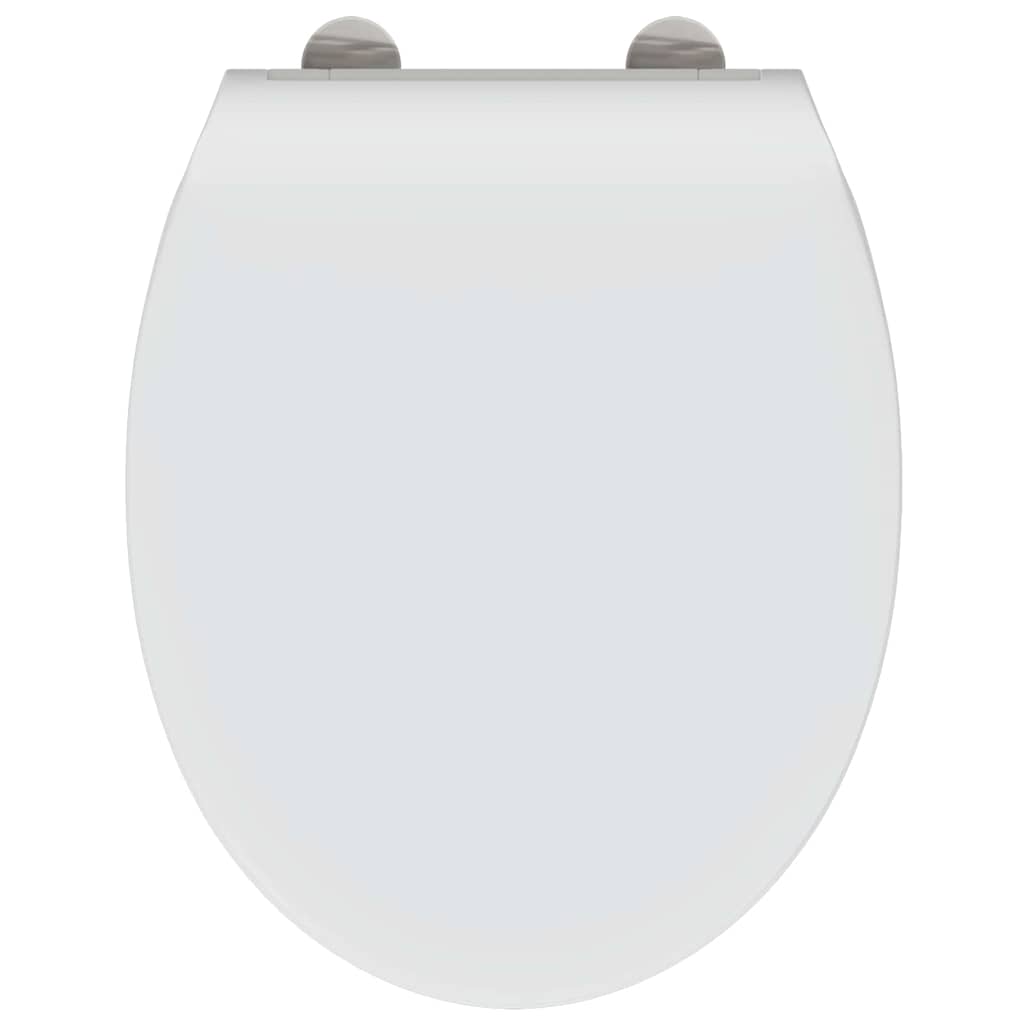 Schnellverschluss-WC-Sitz Weiß 45.5 x 37.5 x 3.8 cm Duroplast