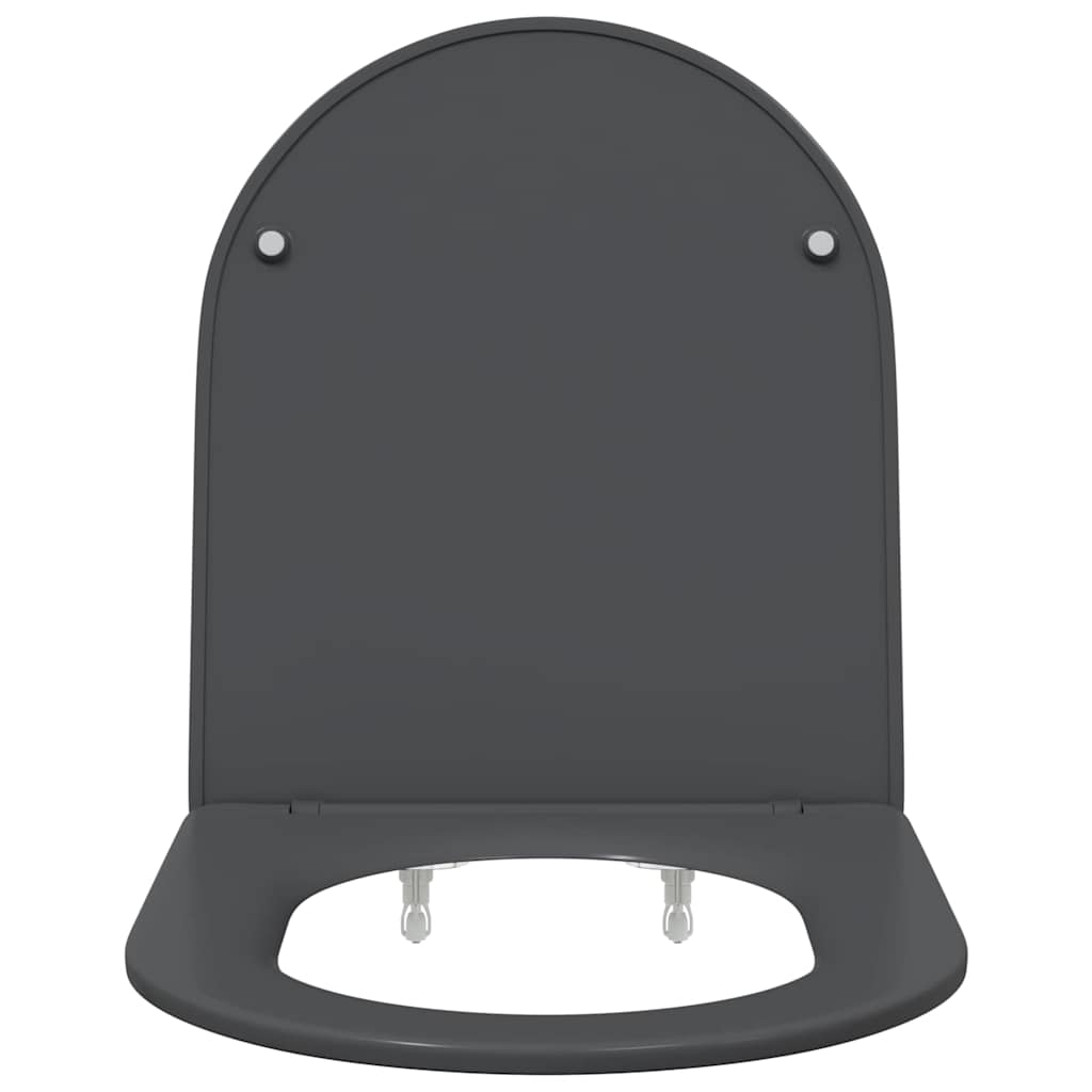 Schnellverschluss-WC-Sitz Anthrazit 44 x 36,4 x 3,4 cm