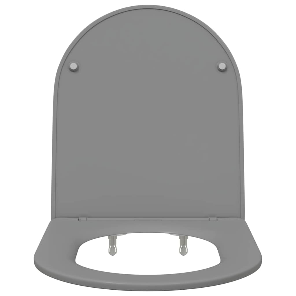 Schnellverschluss-WC-Sitz Grau 44 x 36,4 x 3,4 cm Duroplast