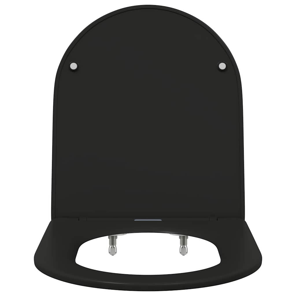 Schnellverschluss-WC-Sitz Schwarz 44 x 36,4 x 3,4 cm Duroplast