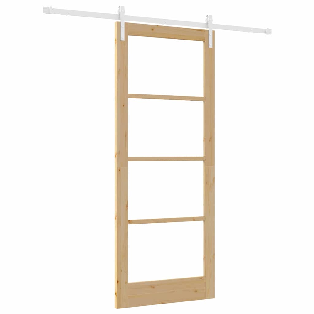 Schiebetür Braun 86 x 211 cm Massivholz Kiefer