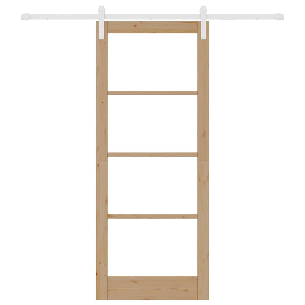Schiebetür Braun 86 x 211 cm Massivholz Kiefer