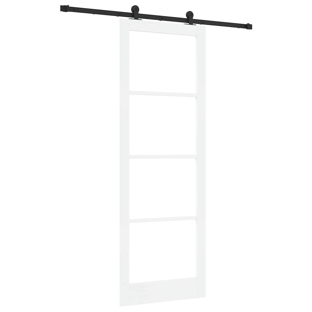 Schiebetür Manuell Weiß 83 x 232 cm Holz und Metall