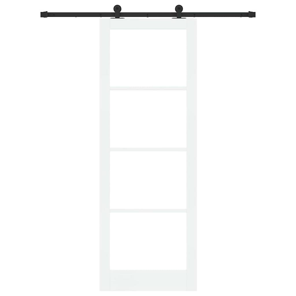 Schiebetür Manuell Weiß 83 x 232 cm Holz und Metall