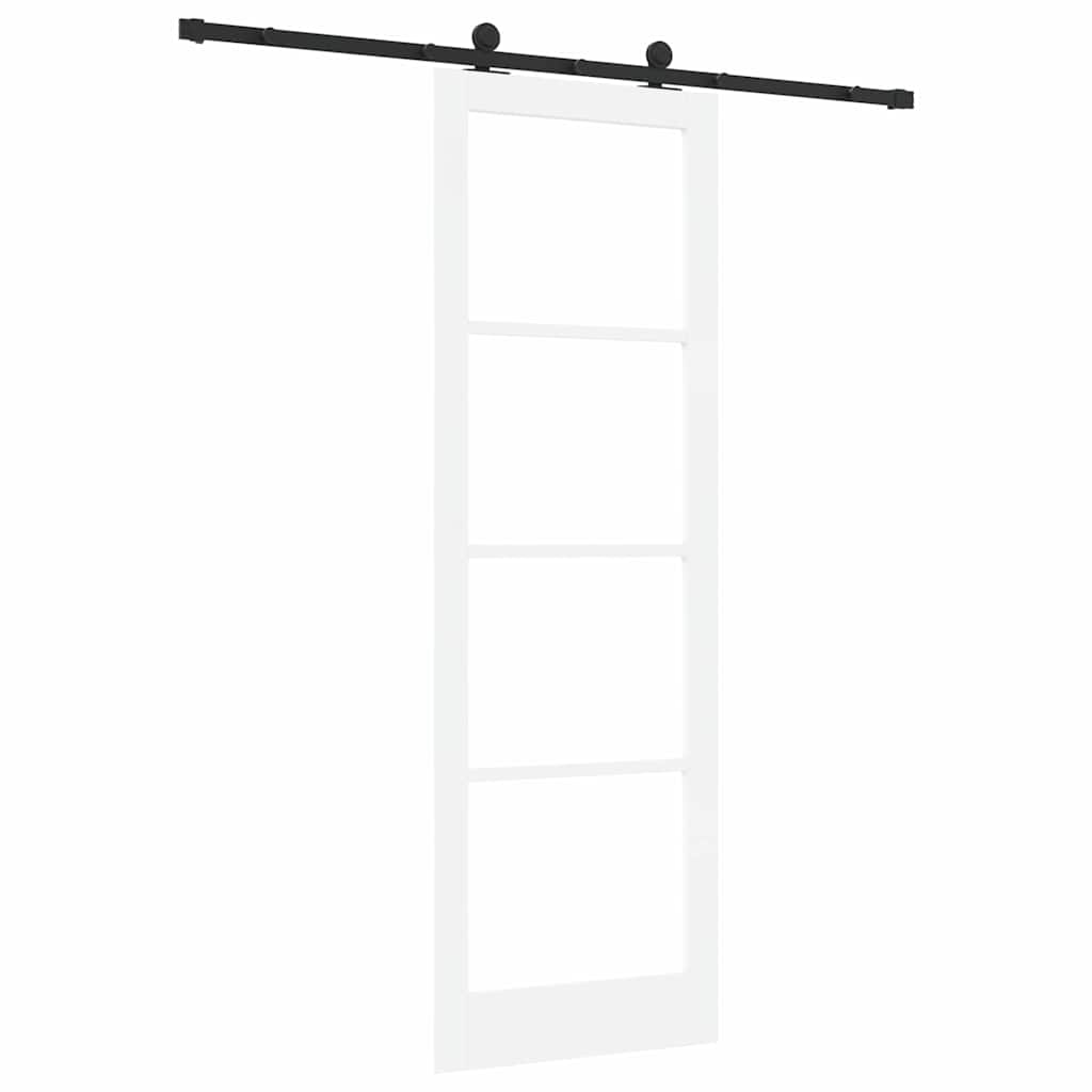 Schiebetür Manuell Weiß 78 x 232 cm Holz und Metall