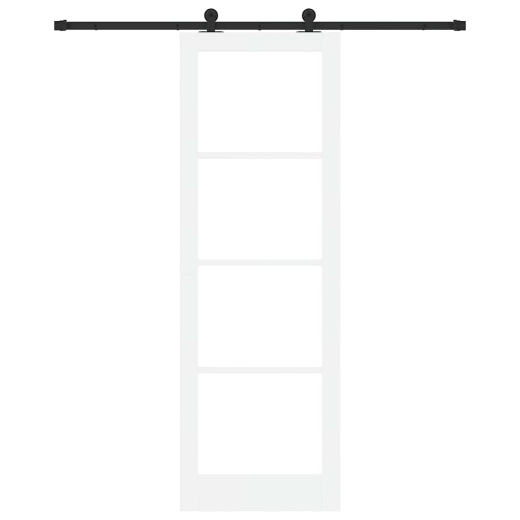 Schiebetür Manuell Weiß 78 x 232 cm Holz und Metall