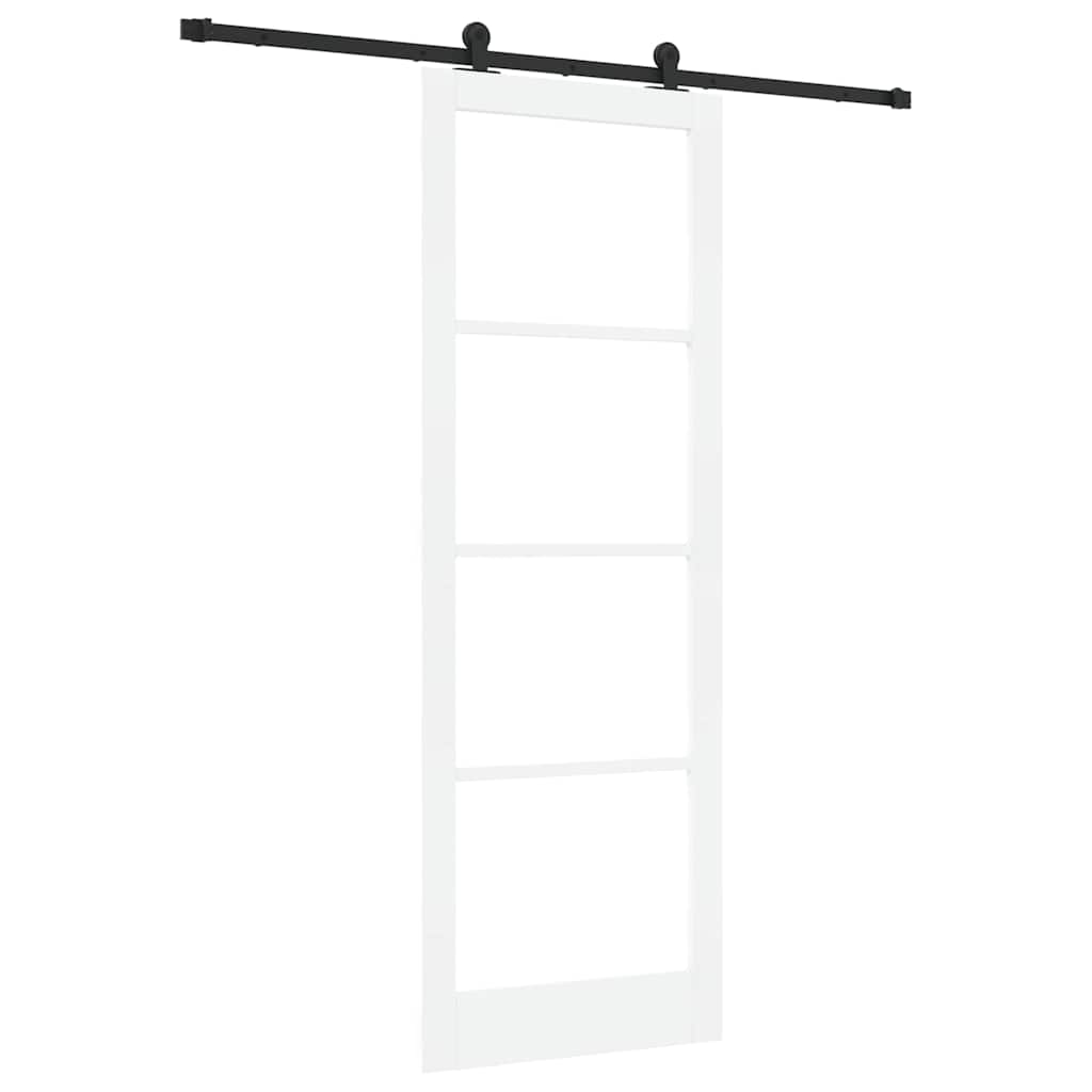 Schiebetür Manuell Weiß 83 x 232 cm Holz und Metall