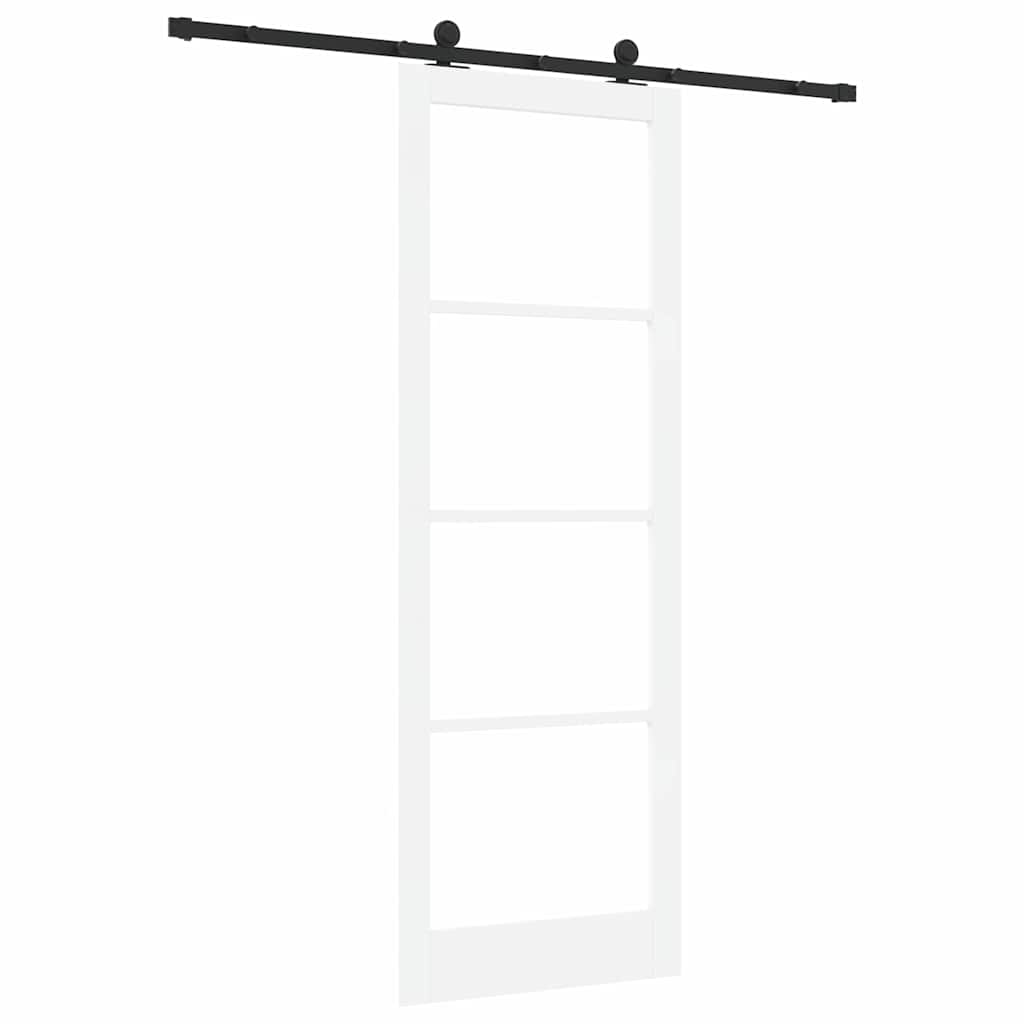 Schiebetür Manuell Weiß 83 x 232 cm Holz und Metall