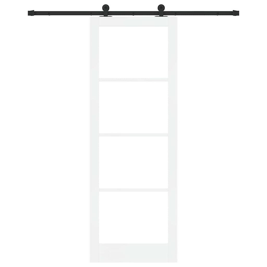 Schiebetür Manuell Weiß 83 x 232 cm Holz und Metall