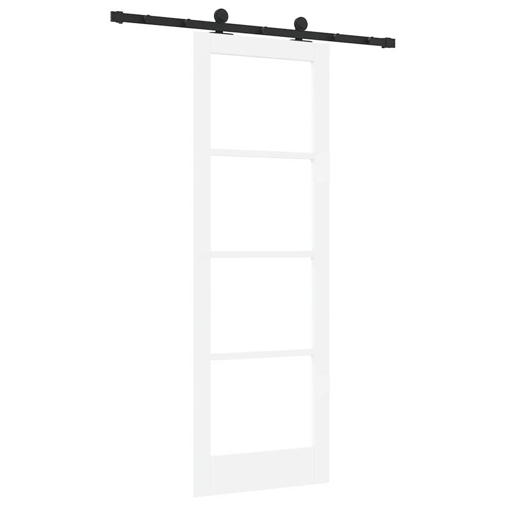 Schiebetür Manuell Weiß 73,5 x 211 cm Holz und Metall