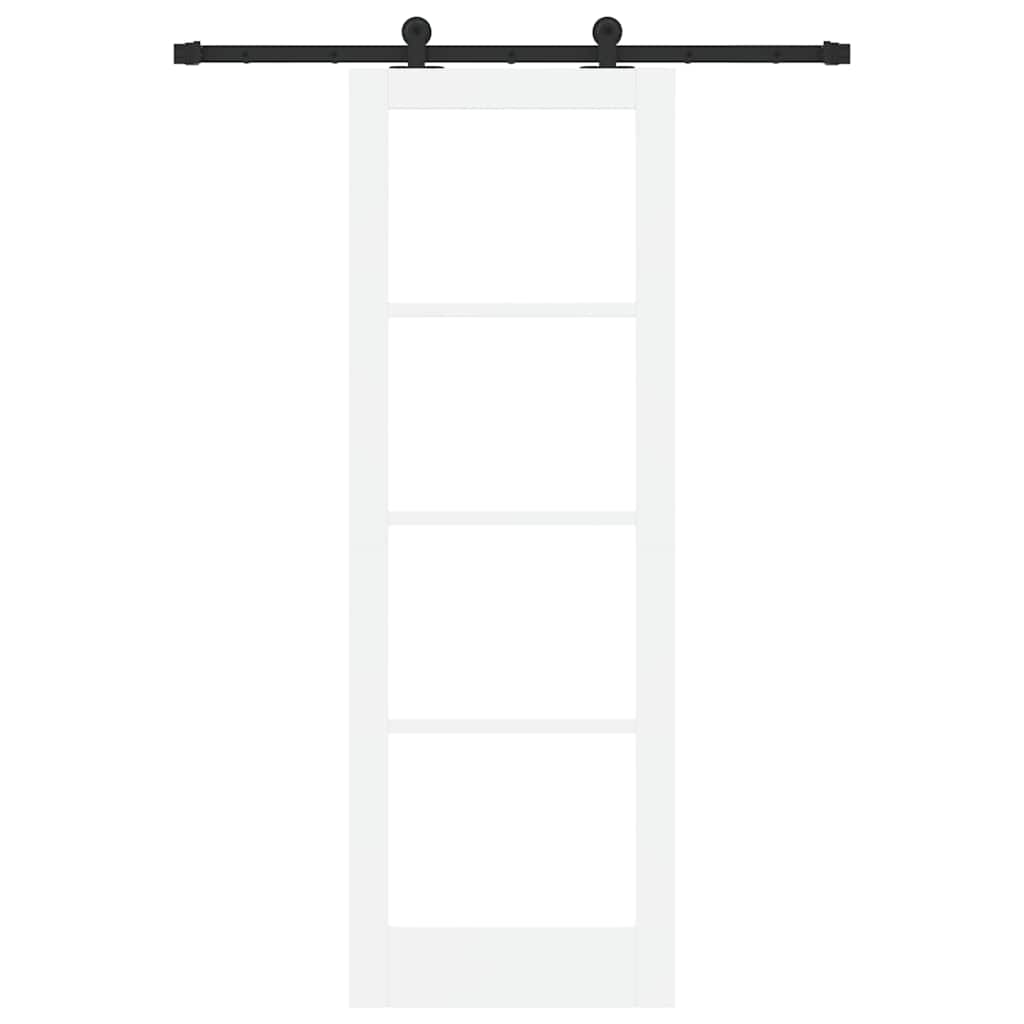 Schiebetür Manuell Weiß 73,5 x 211 cm Holz und Metall