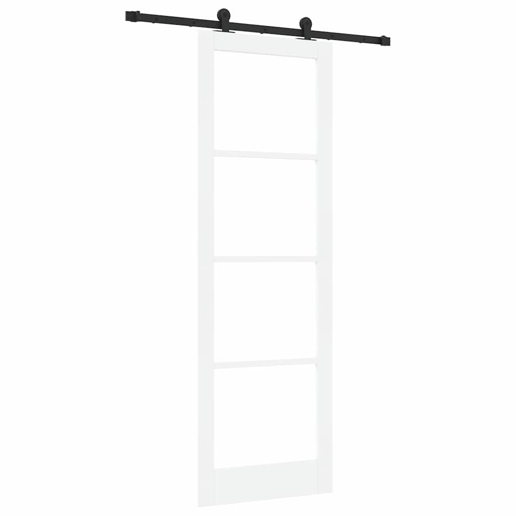 Schiebetür Manuell Weiß 78 x 232 cm Holz und Metall