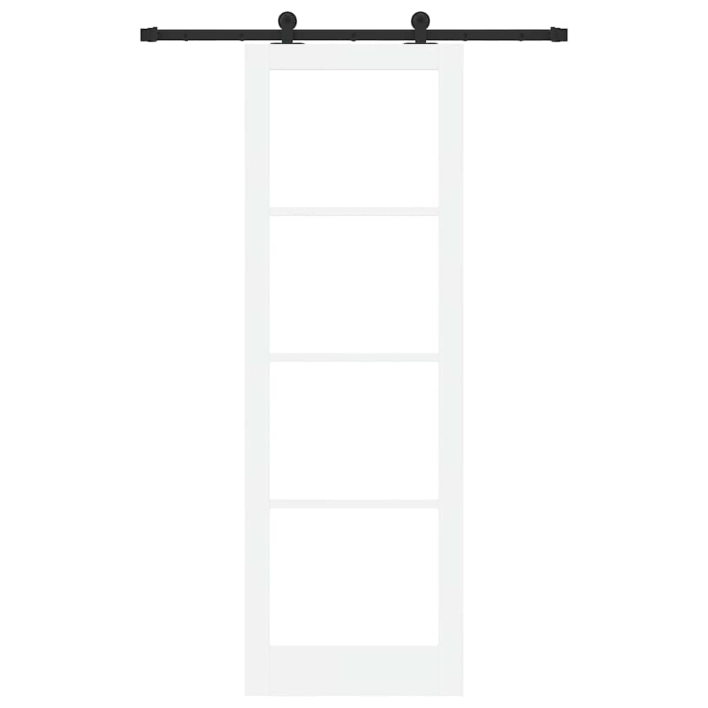 Schiebetür Manuell Weiß 78 x 232 cm Holz und Metall