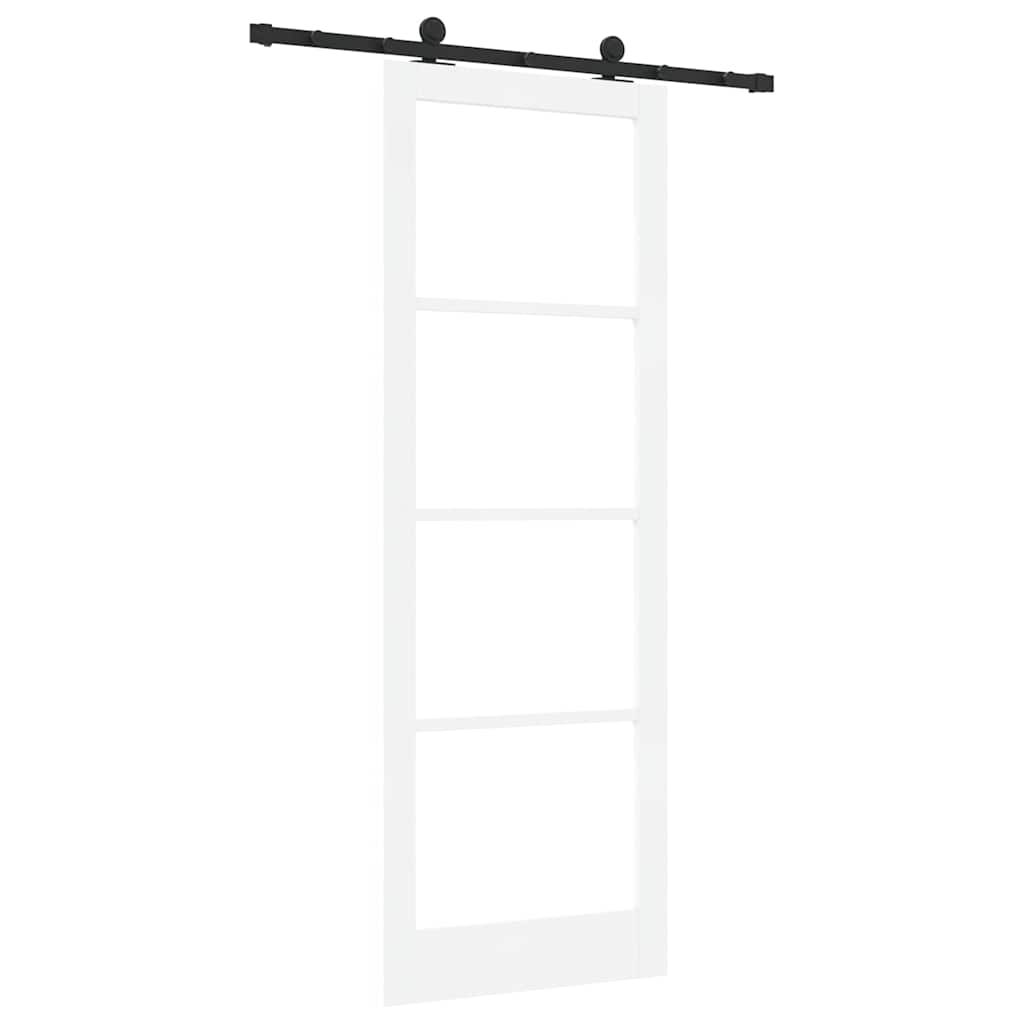 Schiebetür Manuell Weiß 83 x 232 cm Holz und Metall