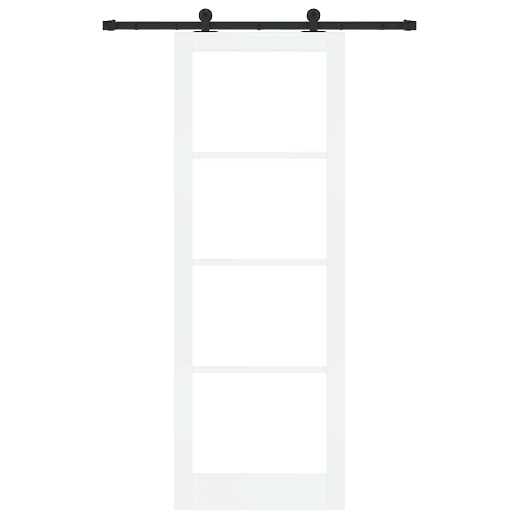 Schiebetür Manuell Weiß 83 x 232 cm Holz und Metall