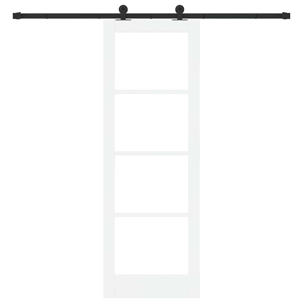 Schiebetür Manuell Weiß 73,5 x 211 cm Holz und Metall