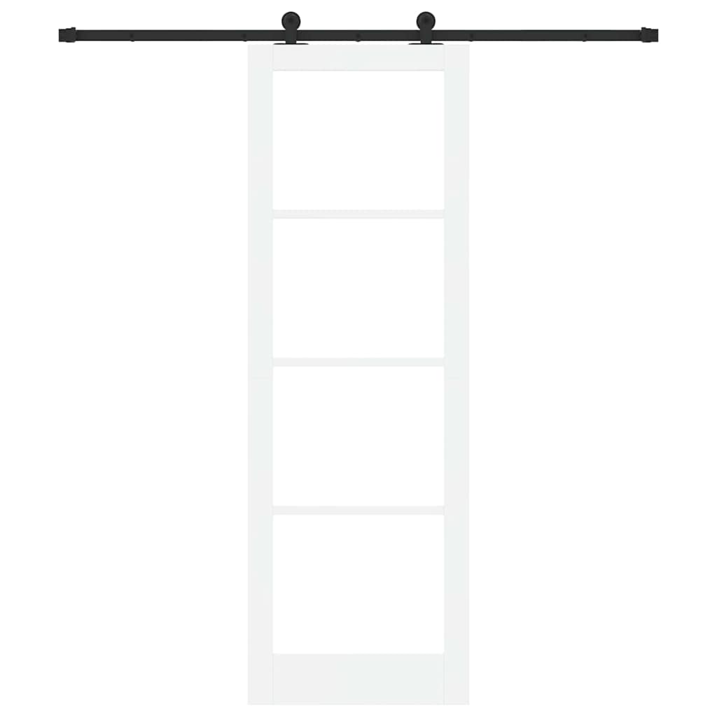 Schiebetür Manuell Weiß 78 x 232 cm Holz und Metall