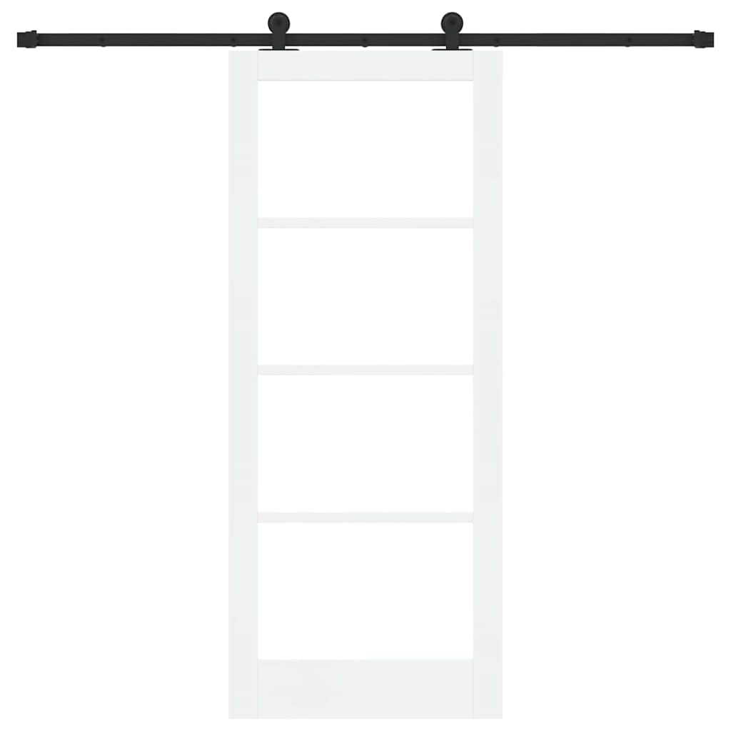 Schiebetür Manuell Weiß 83 x 202 cm Holz und Metall