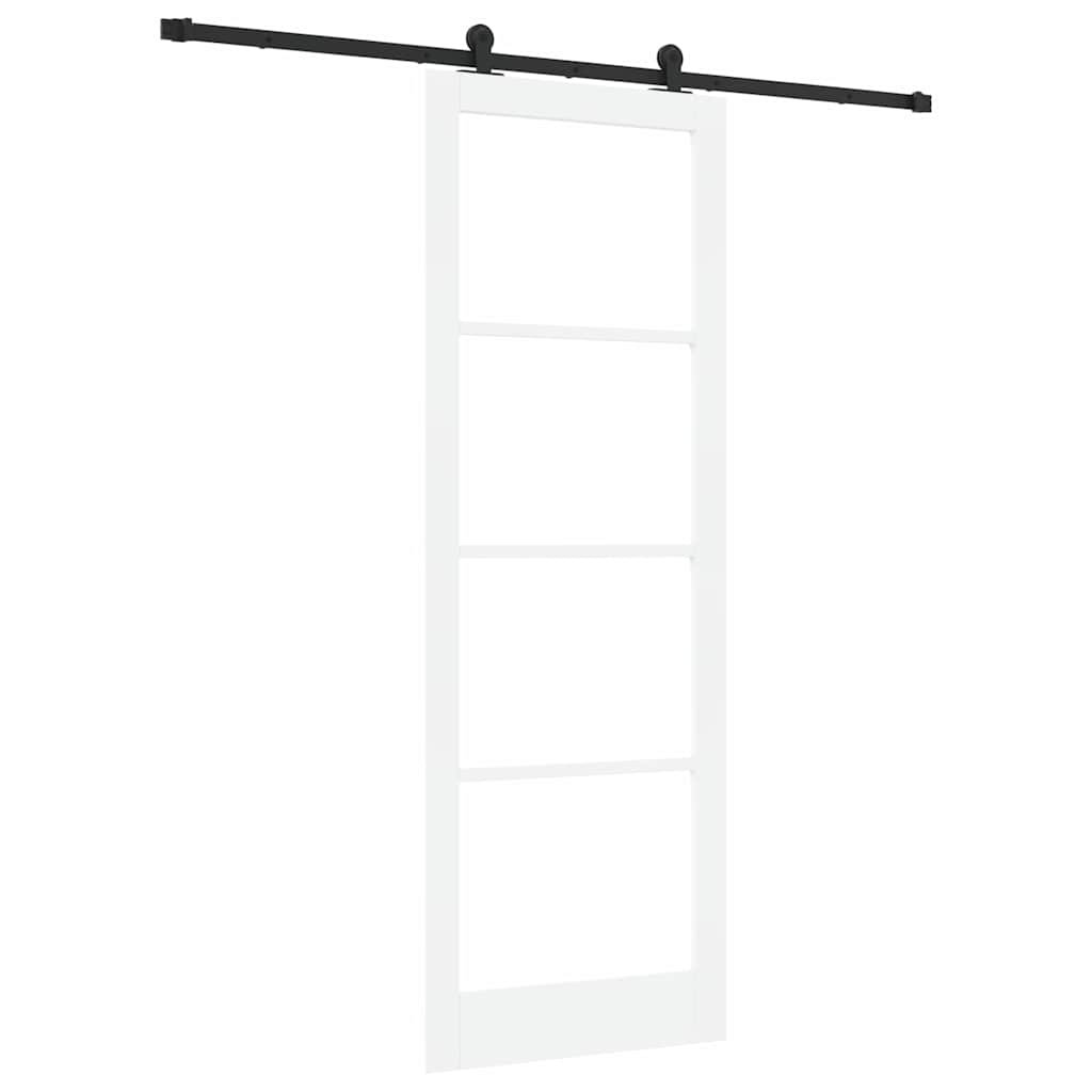 Schiebetür Manuell Weiß 83 x 232 cm Holz und Metall