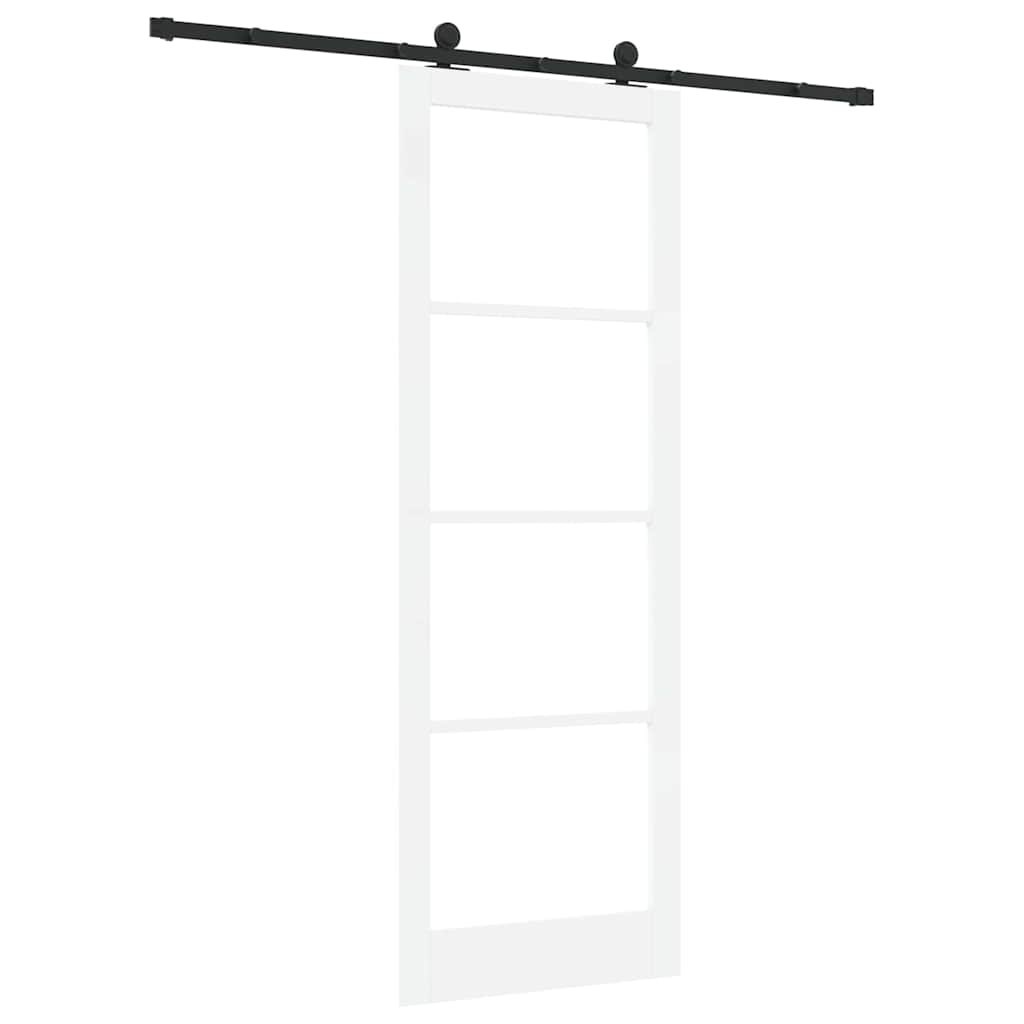 Schiebetür Manuell Weiß 83 x 232 cm Holz und Metall