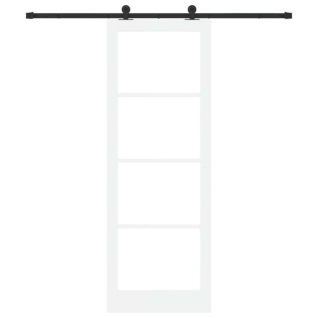 Schiebetür Manuell Weiß 83 x 232 cm Holz und Metall