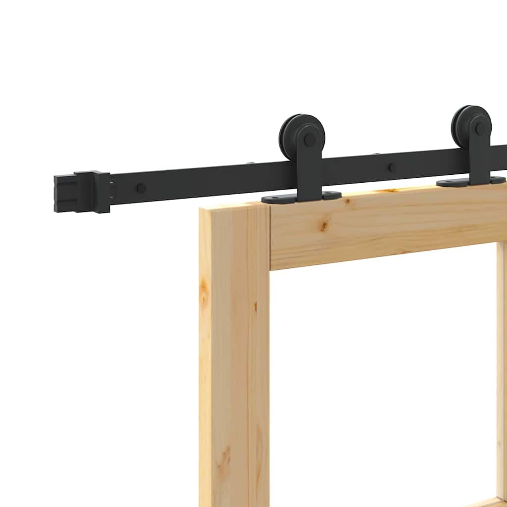 Schiebetür Manuell Braun 93 x 202 cm Holz und Metall